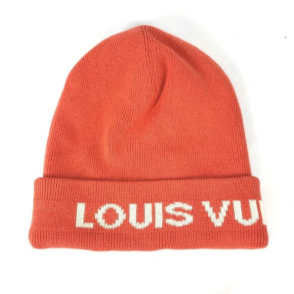 LOUIS VUITTON LVCUP Louis Vuitton Cup beanie knit cap Knit hat Red/White - Picture 1 of 14